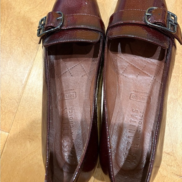 Hispanitas patent leather shoes burgundy small heel Spain 38 or 7 - Picture 4 of 7